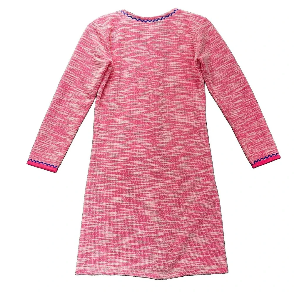 Rising International Duster Cardigan Womens Small Pink Floral Embroidered Knit